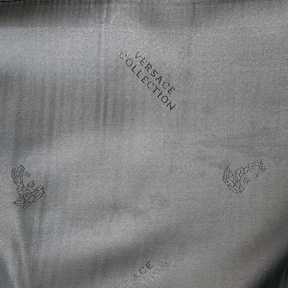 Authenticated Versace Collection Mens Wool Blazer Jacket Black 2-Button Size 40 - Picture 7 of 16